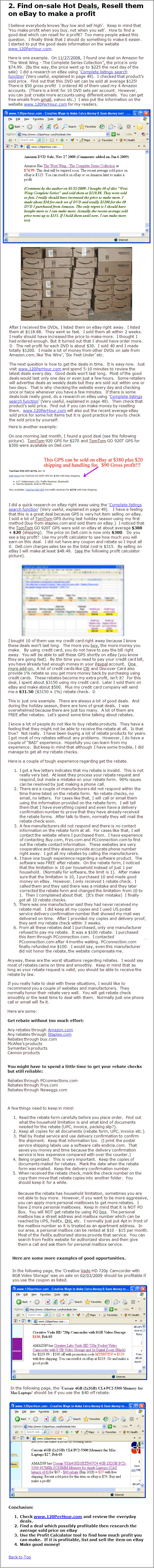eBook of How to Make money On eBay www.120PerHour.com